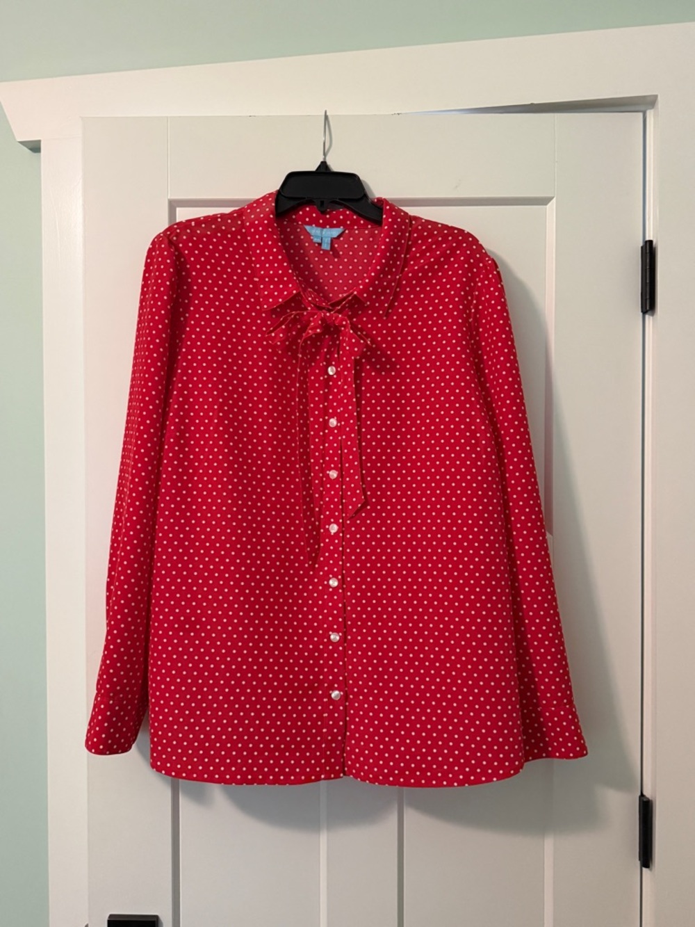 Draper James Red Polka Dot Blouse